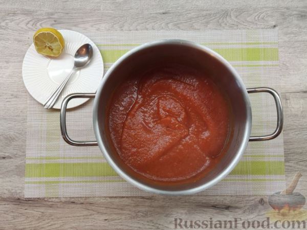 Тыквенно-томатный соус с болгарским перцем